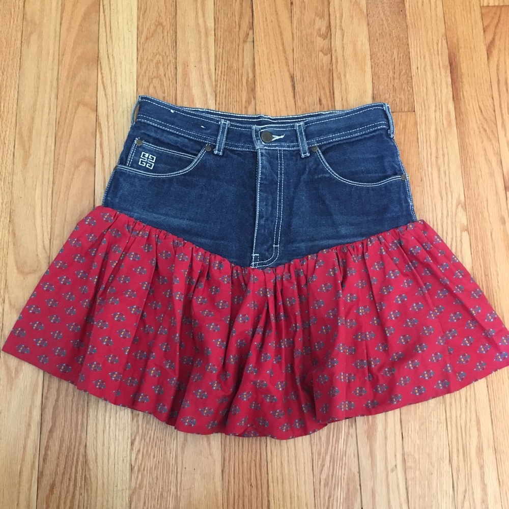 Givenchy Vintage Jean Skirt